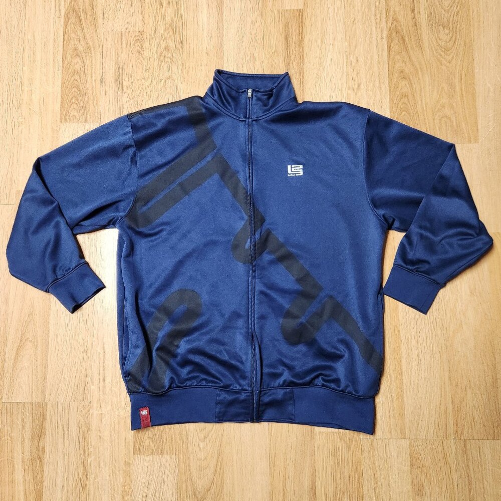 Nike L23 full zip warm up jacket men sz L Large navy vintage lebron james